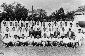 1963 Trip to Malaysia. Grandmaster Kim second row from bottom,  fifth from the left.